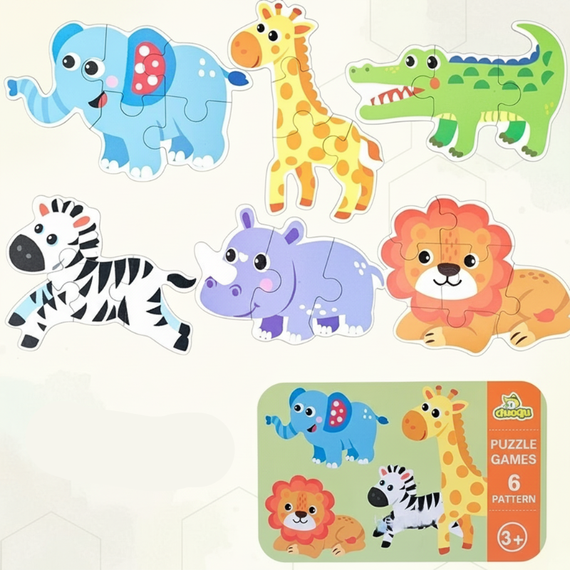 BrainBox– Lernen&Spielen– 3D-Holzpuzzle Wild | Pädagogisches Holzspielzeug BrainBox– Lernen&Spielen– 3D-Holzpuzzle Wild | Pädagogisches Holzspielzeug von Mein Kleines Baby