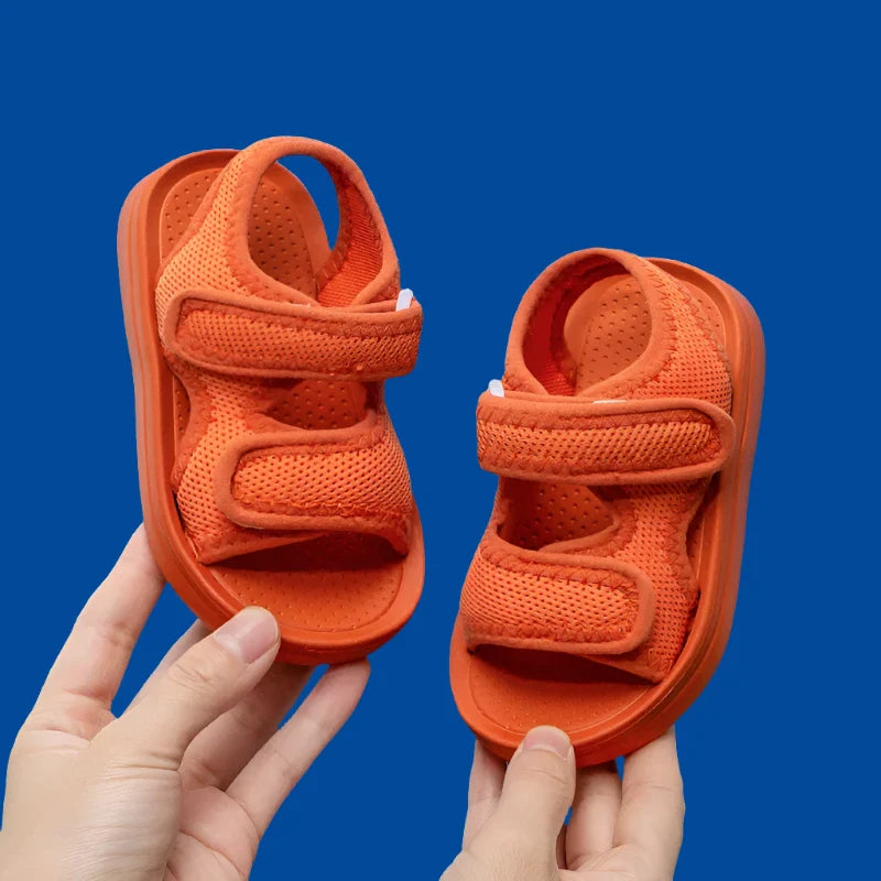 Breeze Bliss™ - Weiche Sohlen und schnell trocknend - Kindersandalen Orange / 14 (6-9 Monate) | Pädagogisches Holzspielzeug von Mein Kleines Baby