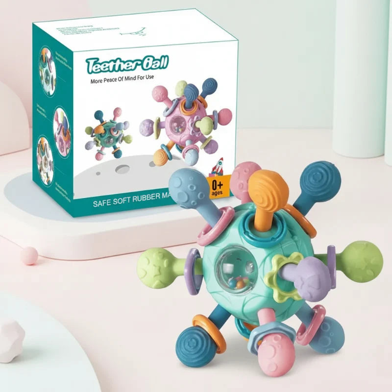 CalmChew– Weich&sicher– 3-in-1-Silikon-Beißring Grün | Pädagogisches Holzspielzeug CalmChew– Weich&sicher– 3-in-1-Silikon-Beißring Grün | Pädagogisches Holzspielzeug von Mein Kleines Baby