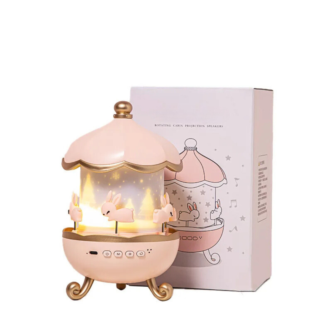 Carousel Night Light™ - Sternenlicht für kleine Träume - Nachtlicht Bluetooth (am beliebtesten) | Pädagogisches Holzspielzeug von Mein Kleines Baby