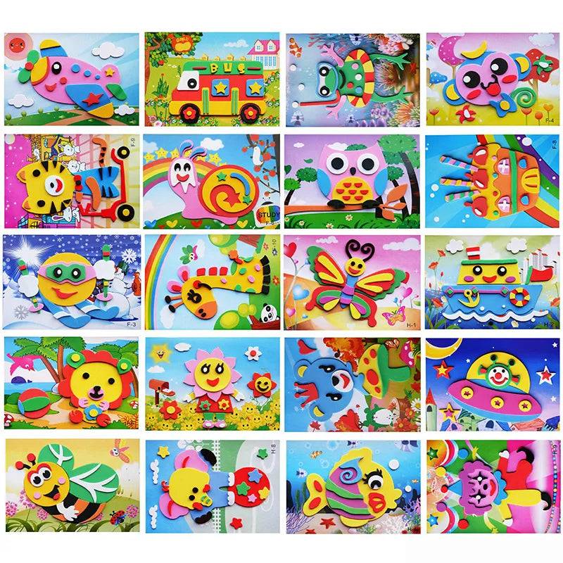 Cartoon Animal Stickers™ - Erstellen Sie Ihre eigene Tierkreation - Vinyl-Sticker-Set 10er Set | Pädagogisches Holzspielzeug von Mein Kleines Baby