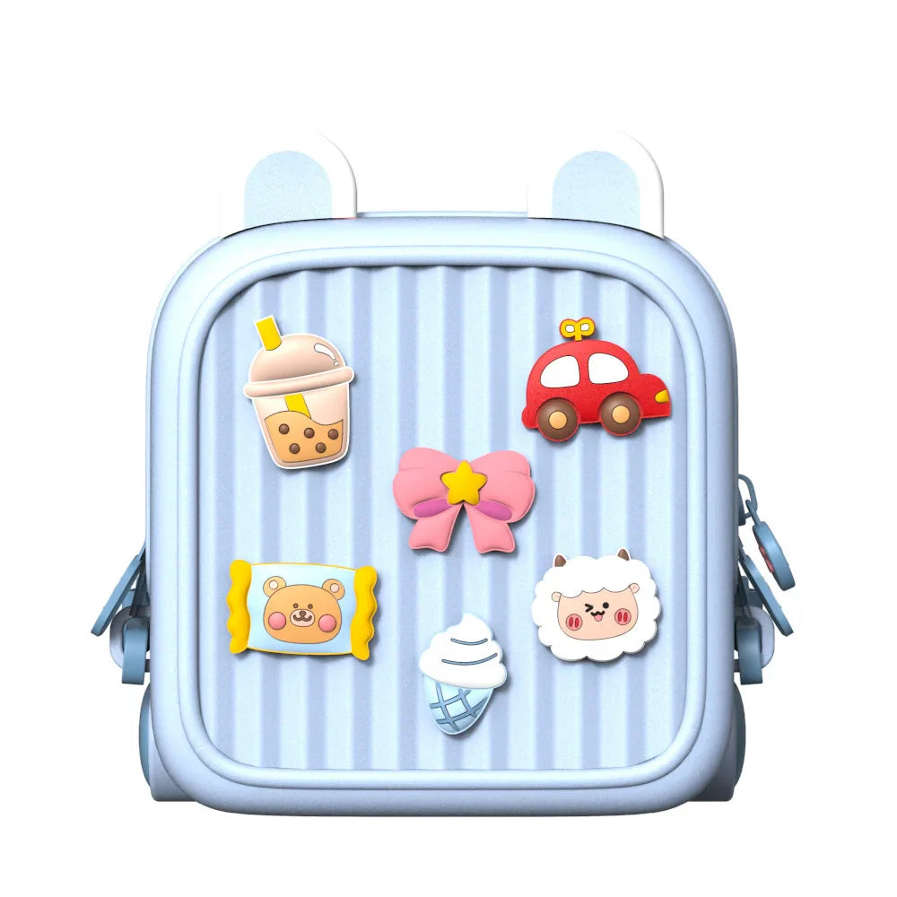 Cartoon Backpack™ - Bereit für Abenteuer - Kinderrucksack Blau | Pädagogisches Holzspielzeug von Mein Kleines Baby