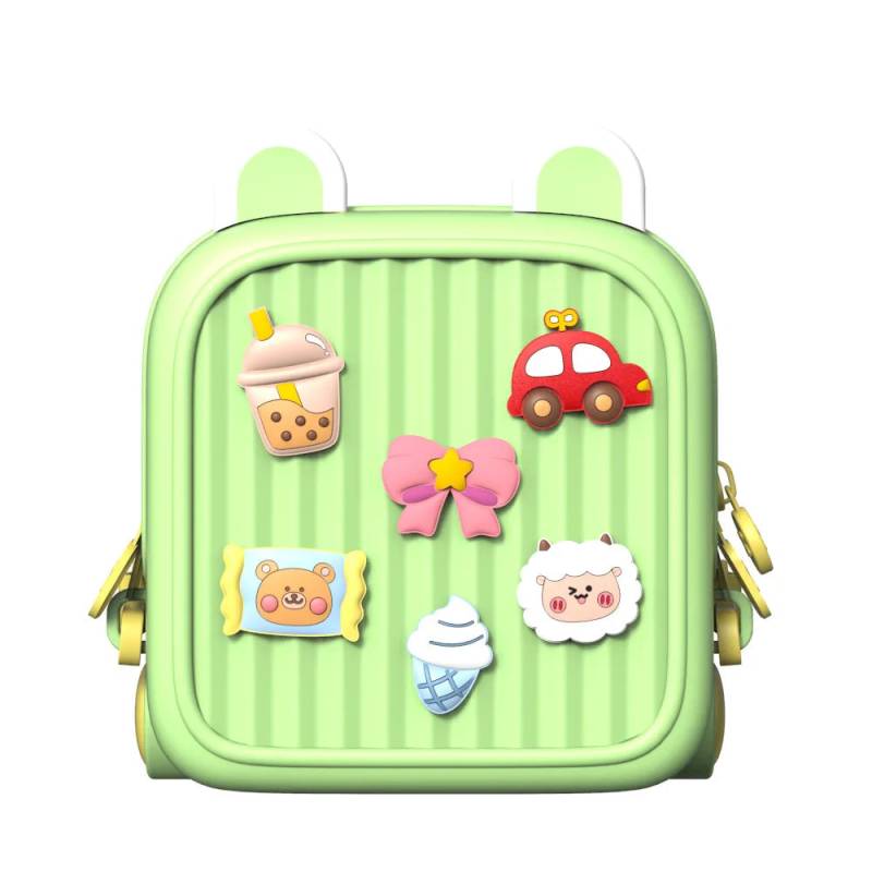 Cartoon Backpack™ - Bereit für Abenteuer - Kinderrucksack Grün | Pädagogisches Holzspielzeug von Mein Kleines Baby