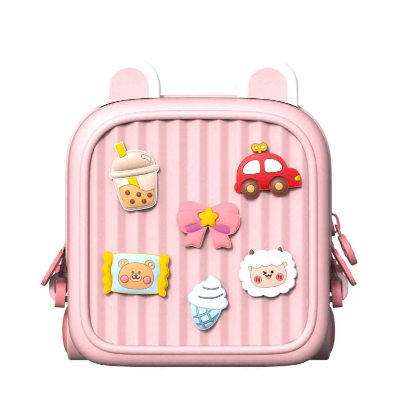 Cartoon Backpack™ - Bereit für Abenteuer - Kinderrucksack Rosa | Pädagogisches Holzspielzeug von Mein Kleines Baby