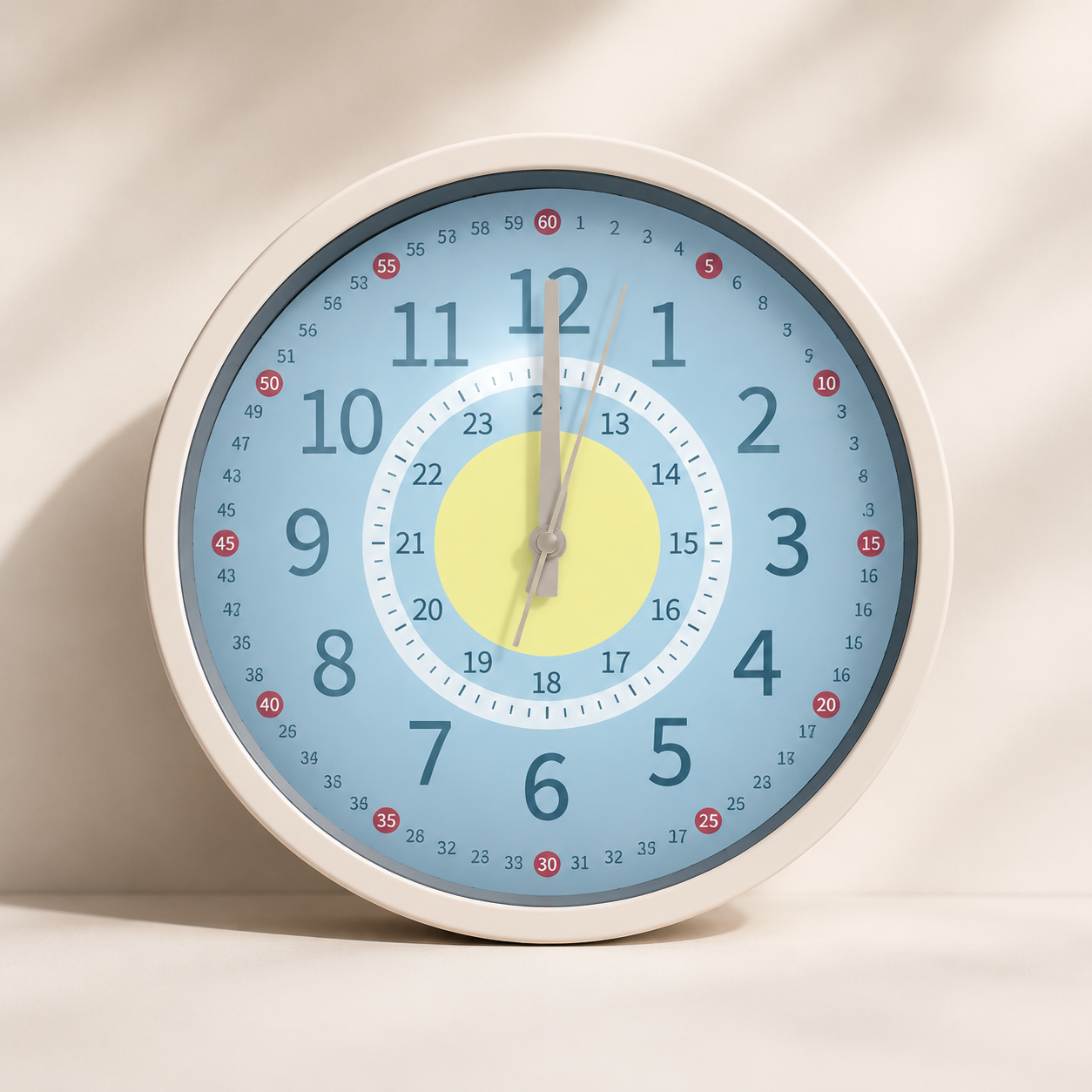 ChildrenTime – Unabhängig & leise - pädagogische Kinder-Wanduhr Frisches Blau | Pädagogisches Holzspielzeug ChildrenTime – Unabhängig & leise - pädagogische Kinder-Wanduhr Frisches Blau | Pädagogisches Holzspielzeug von Mein Kleines Baby