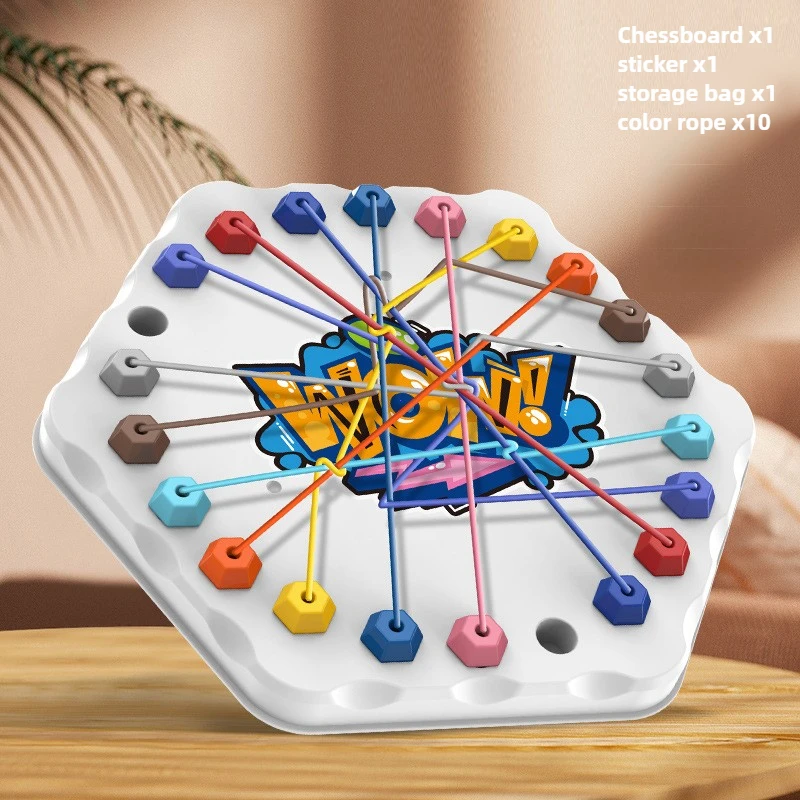 Color Rope Logic Game – Denken & Interaktiv – Brettspiel Weiß | Pädagogisches Holzspielzeug Color Rope Logic Game – Denken & Interaktiv – Brettspiel Weiß | Pädagogisches Holzspielzeug von Mein Kleines Baby