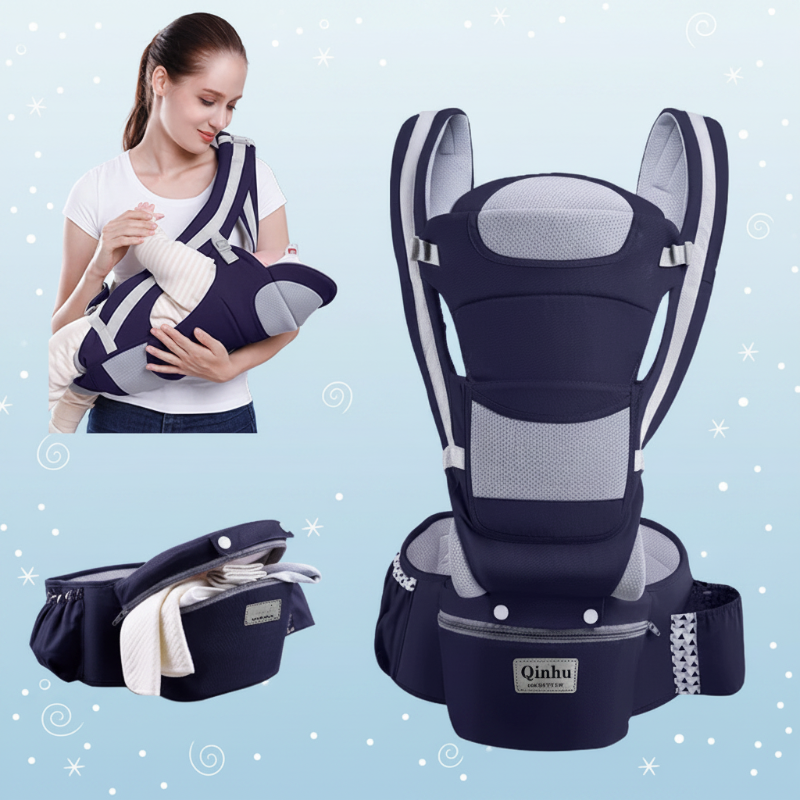 CozyCarry – Praktisch & verstellbar – 3-in-1-Kindertrage Dunkelblau | Pädagogisches Holzspielzeug CozyCarry – Praktisch & verstellbar – 3-in-1-Kindertrage Dunkelblau | Pädagogisches Holzspielzeug von Mein Kleines Baby