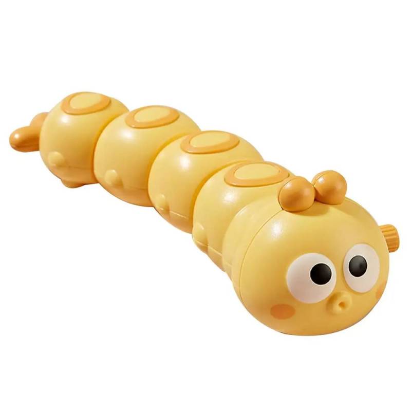 Crawling Caterpillar™ - Wackelnde Raupe - Aufzieh-Raupe Gelb | Pädagogisches Holzspielzeug von Mein Kleines Baby