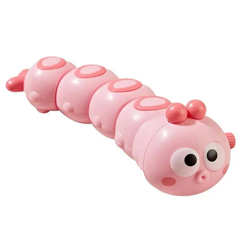 Crawling Caterpillar™ - Wackelnde Raupe - Aufzieh-Raupe Rosa | Pädagogisches Holzspielzeug von Mein Kleines Baby