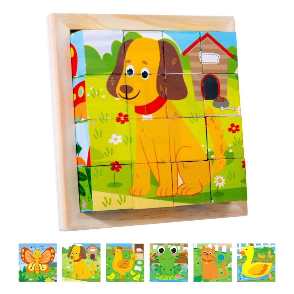CubePuzzle– Spaß und Bildung - 3D-Holzklötze Puzzle Ranch | Pädagogisches Holzspielzeug CubePuzzle– Spaß und Bildung - 3D-Holzklötze Puzzle Ranch | Pädagogisches Holzspielzeug von Mein Kleines Baby