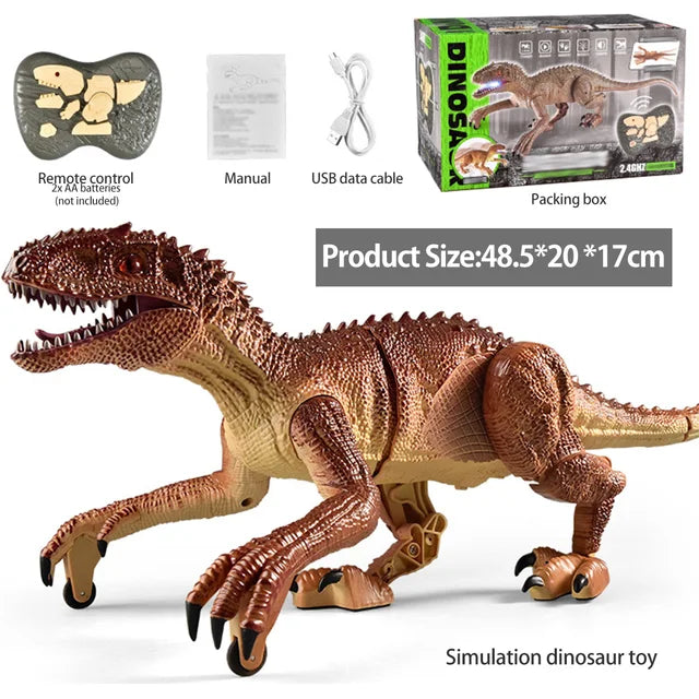 DinoRacer™ - Prähistorischer Spaß - Ferngesteuerter Dino Velociraptor Gelb | Pädagogisches Holzspielzeug von Mein Kleines Baby