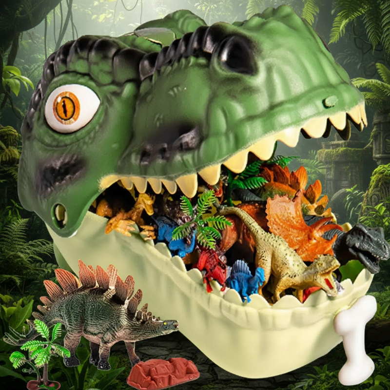 DinoWorld – Kreativ & Realistisch – Dino-Kopf-Spielset | Pädagogisches Holzspielzeug DinoWorld – Kreativ & Realistisch – Dino-Kopf-Spielset | Pädagogisches Holzspielzeug von Mein Kleines Baby