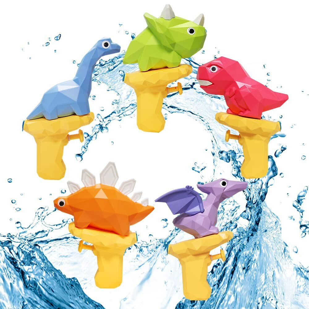 Dinosaur Water Gun™ - Spritzspaß - Dinosaurier-Wasserpistole 3er-Satz | Pädagogisches Holzspielzeug von Mein Kleines Baby