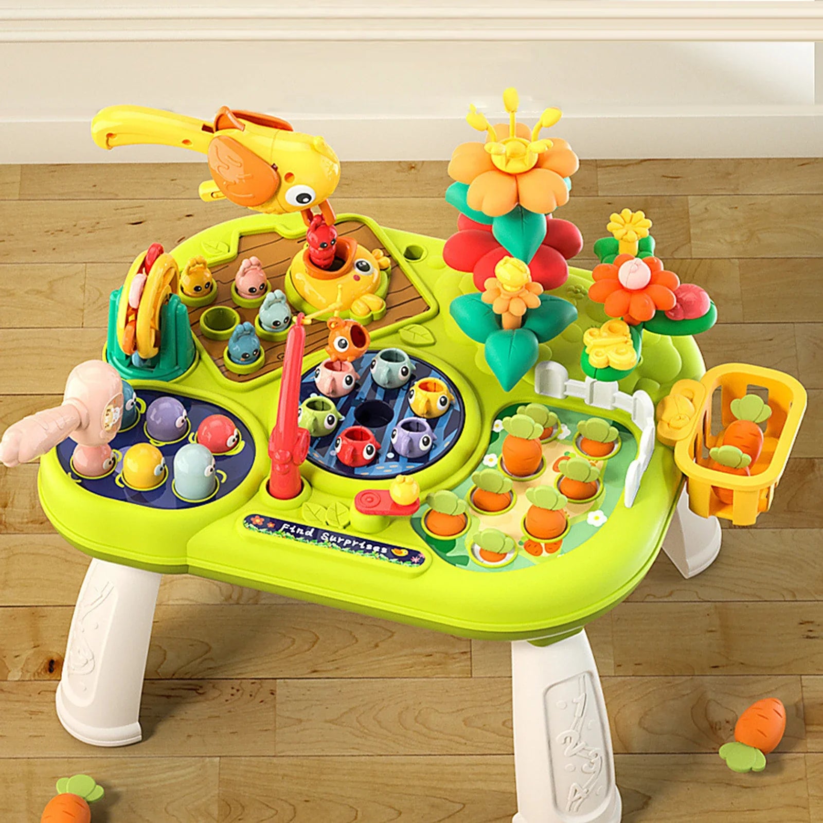 Farm Activity Table™ - Spielspaß auf dem Bauernhof - Aktivitätstisch | Pädagogisches Holzspielzeug von Mein Kleines Baby