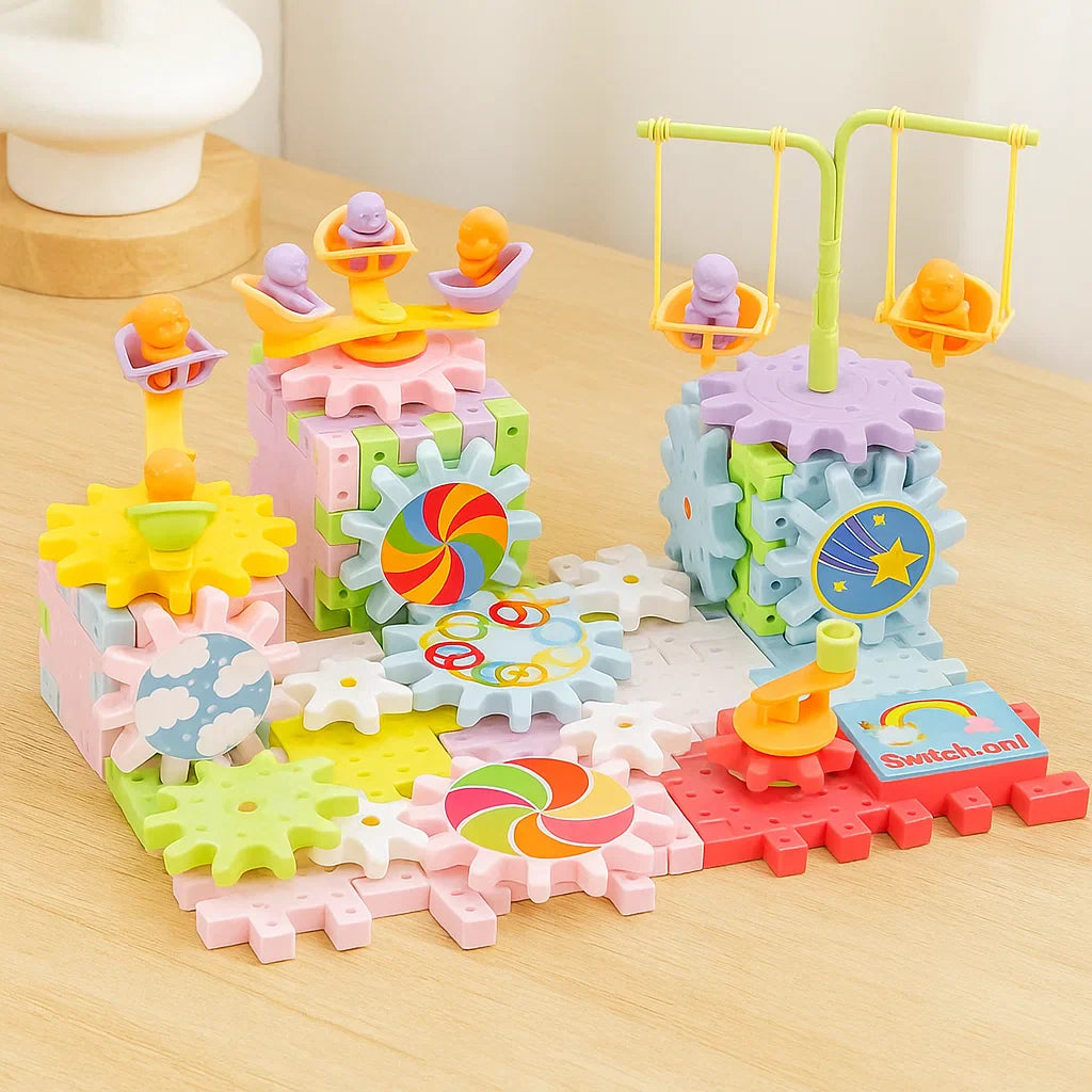 GearTrack– Elektrisch&Pädagogisch – Bausteine-Spielset 83 Stück | Pädagogisches Holzspielzeug GearTrack– Elektrisch&Pädagogisch – Bausteine-Spielset 83 Stück | Pädagogisches Holzspielzeug von Mein Kleines Baby