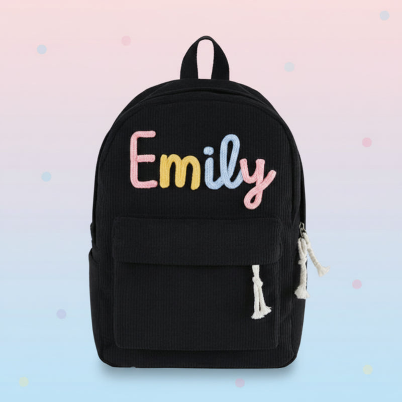 Kids Backpack– Personalisierter Rucksack für Kinder Schwarz – Bunt | Pädagogisches Holzspielzeug Kids Backpack– Personalisierter Rucksack für Kinder Schwarz – Bunt | Pädagogisches Holzspielzeug von Mein Kleines Baby