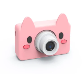 Kids Camera™ | Kreativ mit Bildern - Tierkamera Ferkel - rosa Kamera | Pädagogisches Holzspielzeug von Mein Kleines Baby