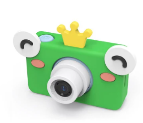 Kids Camera™ | Kreativ mit Bildern - Tierkamera Frosch - blaue Kamera | Pädagogisches Holzspielzeug von Mein Kleines Baby
