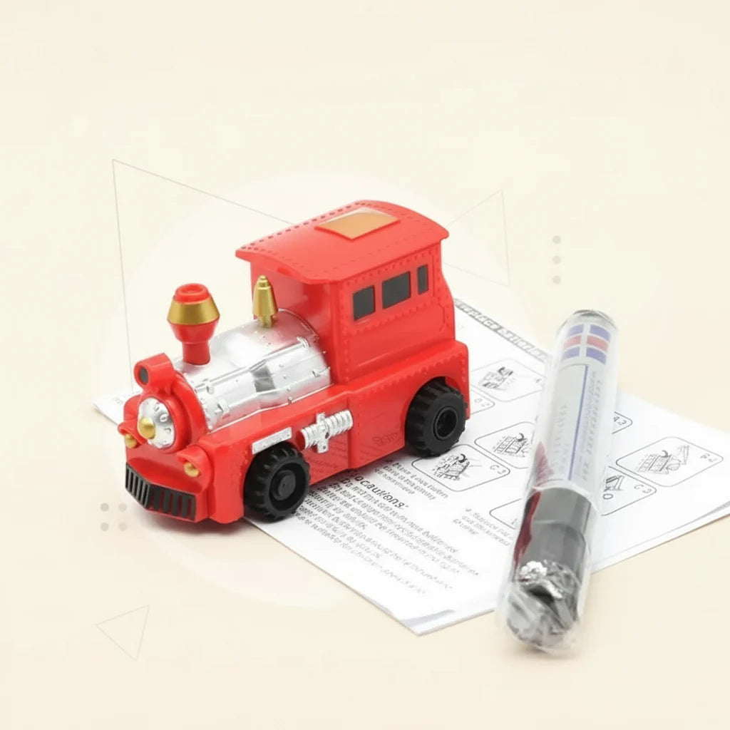 LineDrive – Kreativ & interaktiv – Auto mit magischer Stiftsteuerung Roter Zug | Pädagogisches Holzspielzeug LineDrive – Kreativ & interaktiv – Auto mit magischer Stiftsteuerung Roter Zug | Pädagogisches Holzspielzeug von Mein Kleines Baby