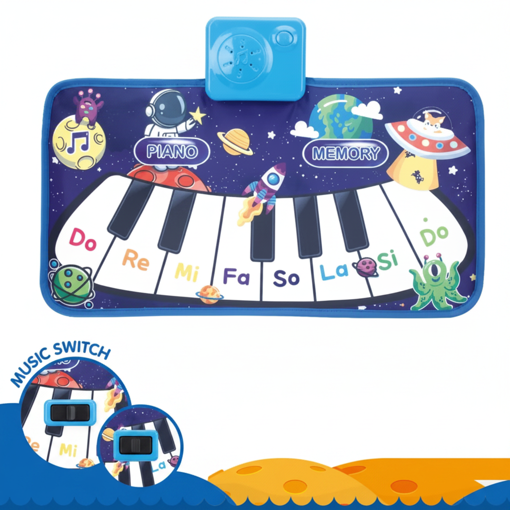 LittleComposer – Lern- und Musikspielzeug – Baby-Klavier-Spielmatte Blau | Pädagogisches Holzspielzeug LittleComposer – Lern- und Musikspielzeug – Baby-Klavier-Spielmatte Blau | Pädagogisches Holzspielzeug von Mein Kleines Baby