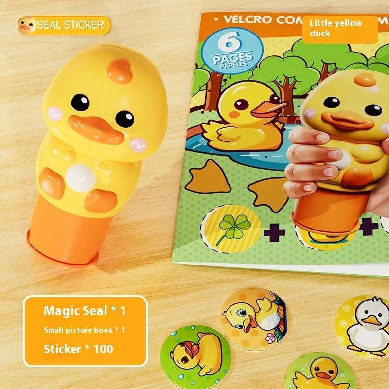 Magic Sticker Book™ - Sticker-Wunderland - Stickerbuch Ente | Pädagogisches Holzspielzeug von Mein Kleines Baby