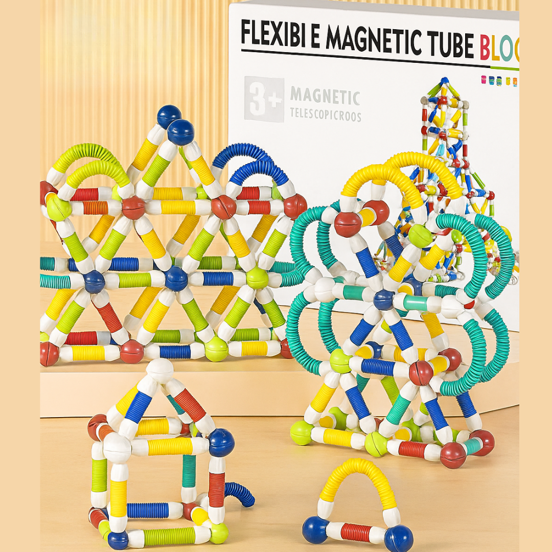 Magnetic Sticks - Endlos bauen– flexible Magnetstäbe 84 Einheiten | Pädagogisches Holzspielzeug Magnetic Sticks - Endlos bauen– flexible Magnetstäbe 84 Einheiten | Pädagogisches Holzspielzeug von Mein Kleines Baby
