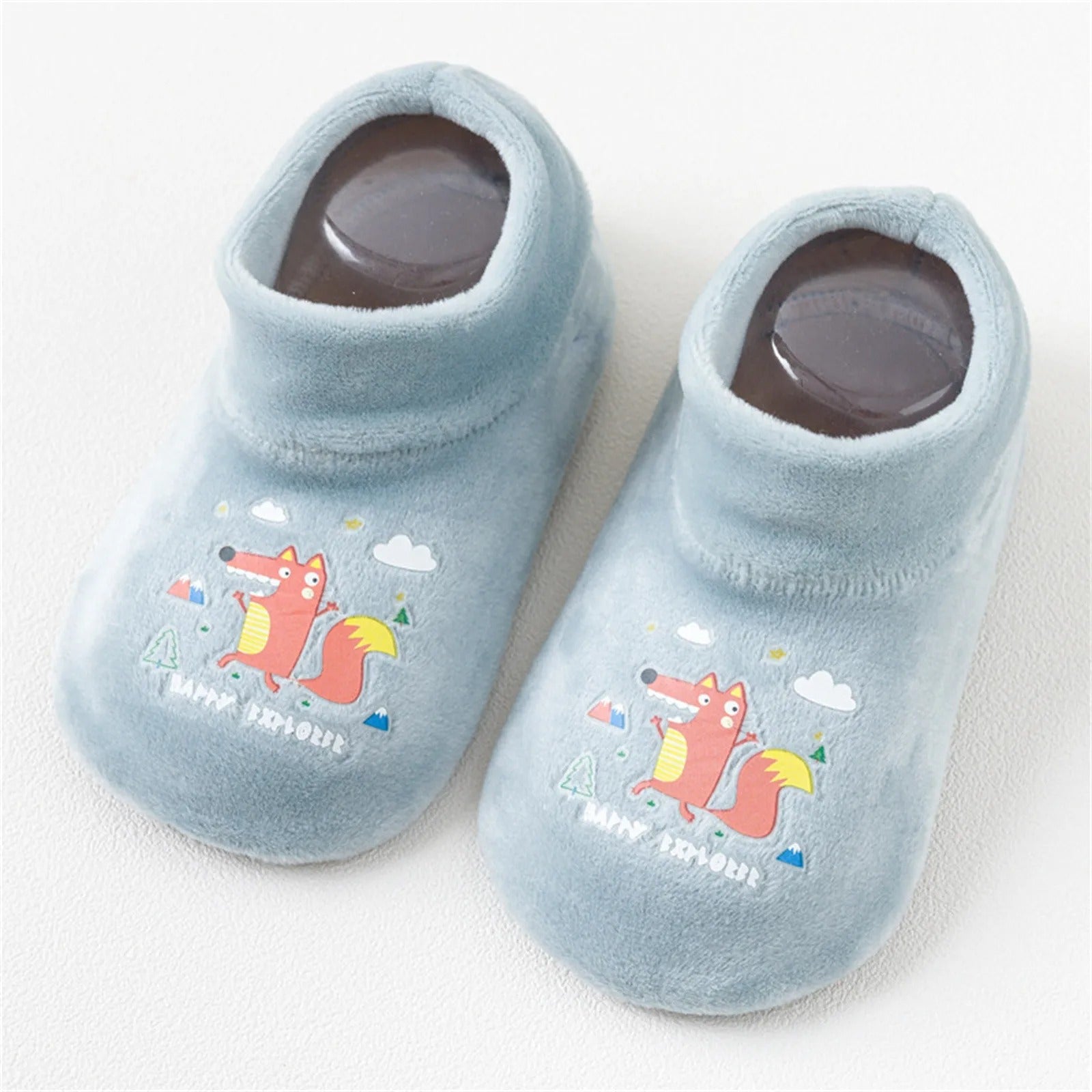 Mini Fashion™ - Anti-Rutsch Design - Kinder Socken Schuhe Grün / L (2-3 Jahr) | Pädagogisches Holzspielzeug von Mein Kleines Baby