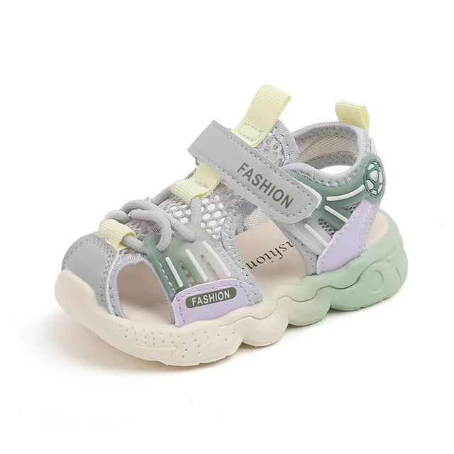 Mini Fashion™ - Atmungsaktives Design - Kindersandalen Grau / 29 (5-5.5 Jahre) | Pädagogisches Holzspielzeug von Mein Kleines Baby