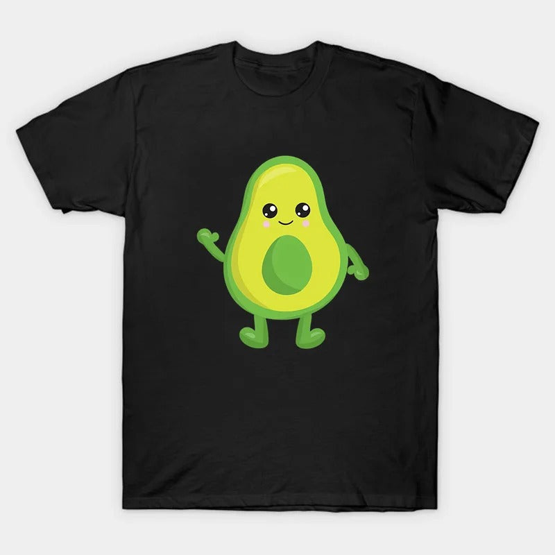 Mini Fashion™ - Familien-Parter-Look - Avocado T-Shirt Schwarz Avocado ohne Stein / Erwachsene - S | Pädagogisches Holzspielzeug von Mein Kleines Baby