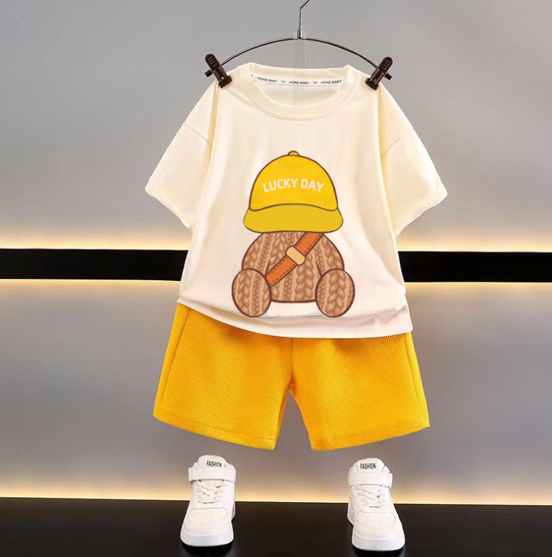 Mini Fashion™ - Funky&Fresh - Kleidungsset Gelb / 110 (3-4 Jahre) | Pädagogisches Holzspielzeug von Mein Kleines Baby