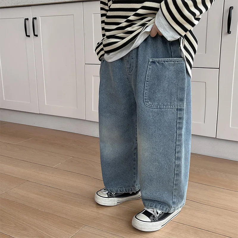 Mini Fashion™ - Gerader Schnitt - Freizeitjeans Ohne Aufdruck / 100 (2-3 Jahre) | Pädagogisches Holzspielzeug von Mein Kleines Baby