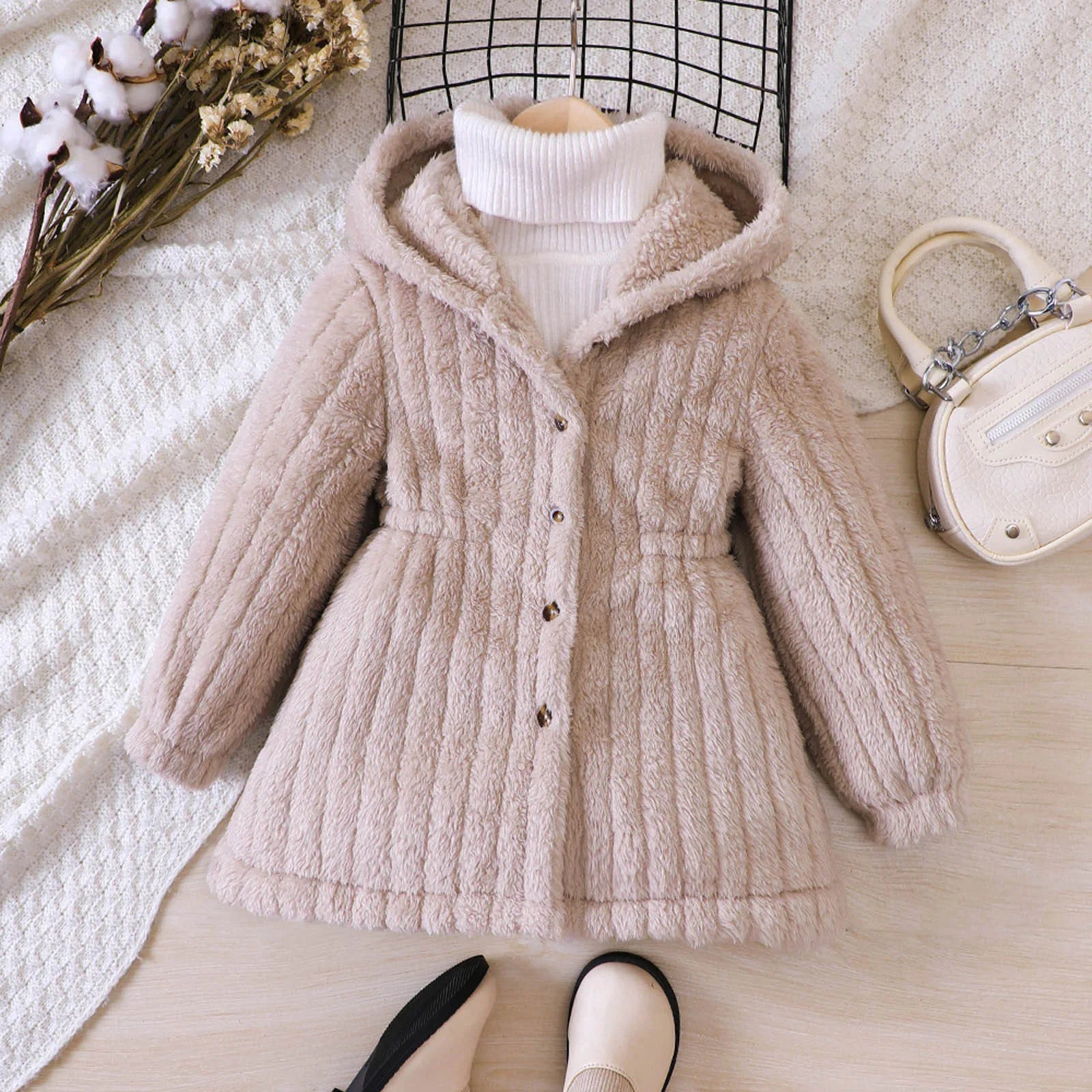 Mini Fashion™ - Innenfutter aus weichem Fleece für Mädchen - Wintermantel 90 (2 Jahre) | Pädagogisches Holzspielzeug von Mein Kleines Baby