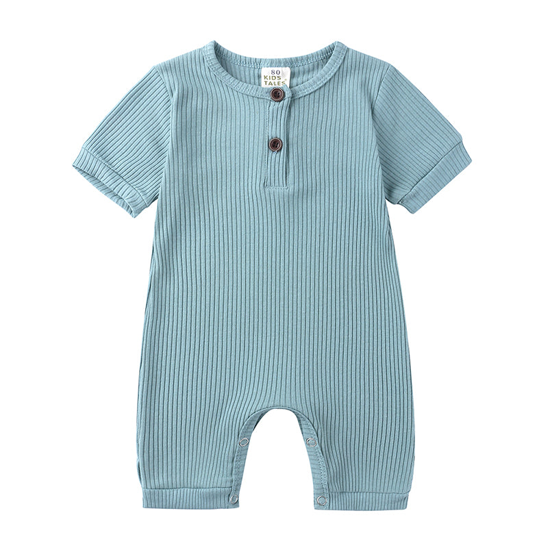 Mini Fashion™ - Luftig&Atmungsaktiv - Baby Strampler Aqua Blau / 100 (18-24 Monate) | Pädagogisches Holzspielzeug von Mein Kleines Baby