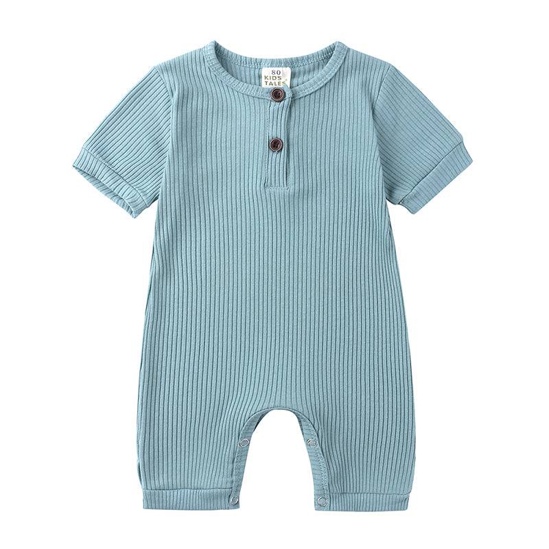 Mini Fashion™ - Luftig&Atmungsaktiv - Baby Strampler Aqua Blau / 70 (3-6 Monate) | Pädagogisches Holzspielzeug von Mein Kleines Baby