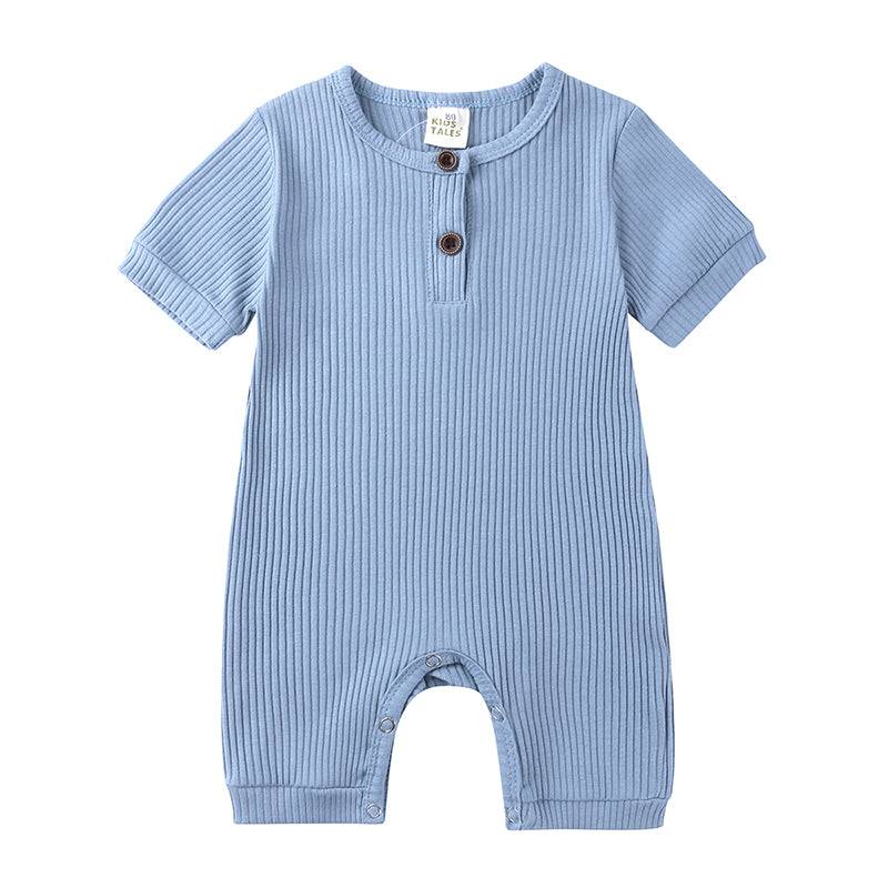 Mini Fashion™ - Luftig&Atmungsaktiv - Baby Strampler Blau / 100 (18-24 Monate) | Pädagogisches Holzspielzeug von Mein Kleines Baby