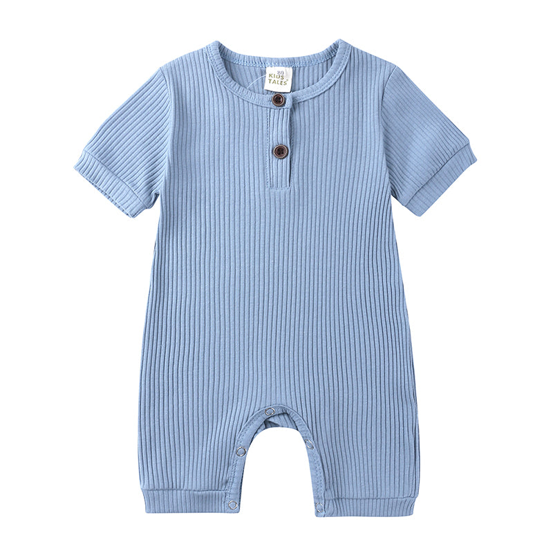 Mini Fashion™ - Luftig&Atmungsaktiv - Baby Strampler Blau / 70 (3-6 Monate) | Pädagogisches Holzspielzeug von Mein Kleines Baby