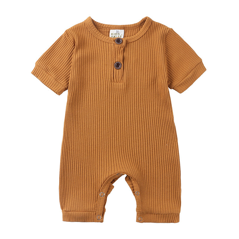 Mini Fashion™ - Luftig&Atmungsaktiv - Baby Strampler Braun / 100 (18-24 Monate) | Pädagogisches Holzspielzeug von Mein Kleines Baby