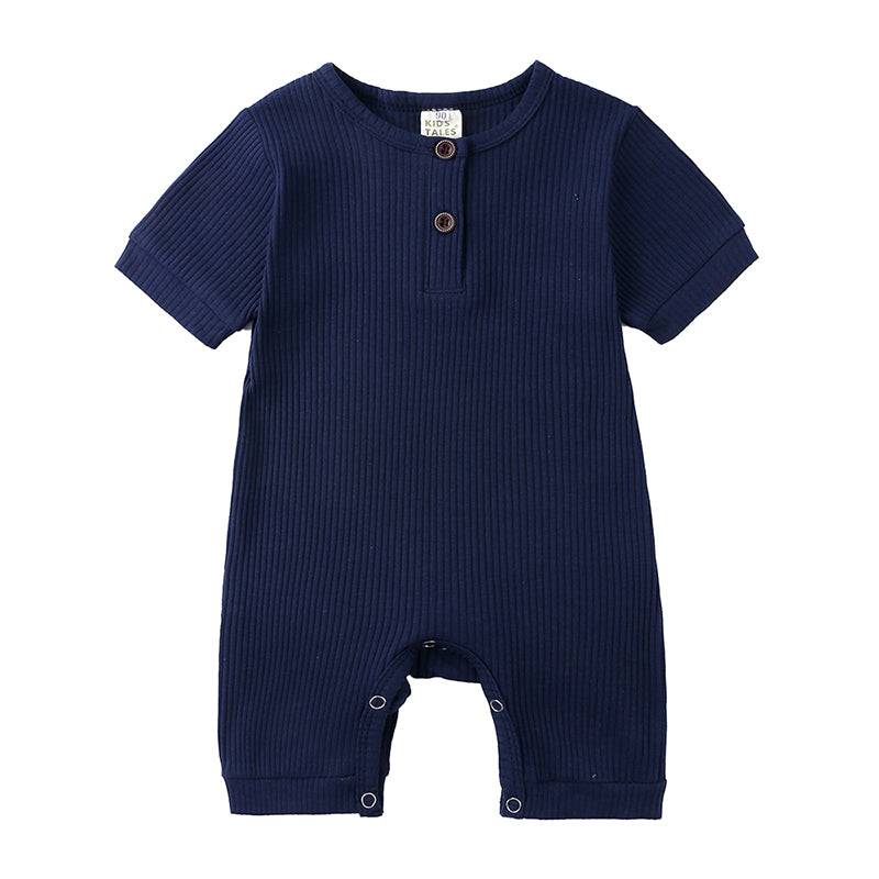 Mini Fashion™ - Luftig&Atmungsaktiv - Baby Strampler Dunkelblau / 60 (0-3 Monate) | Pädagogisches Holzspielzeug von Mein Kleines Baby