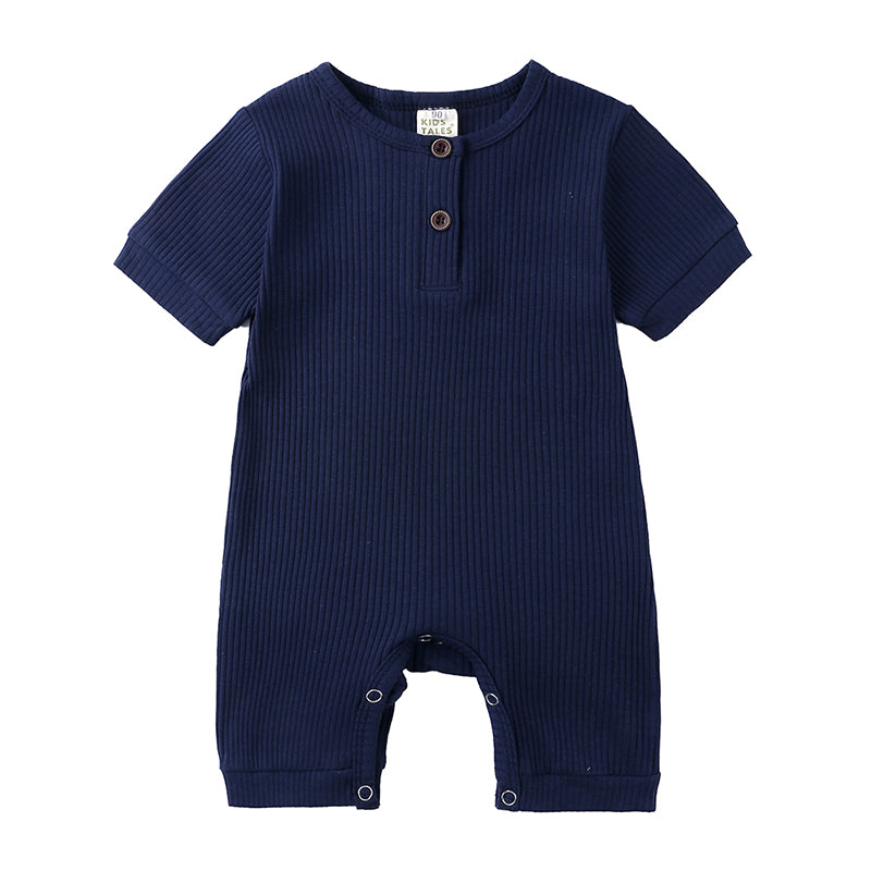 Mini Fashion™ - Luftig&Atmungsaktiv - Baby Strampler Dunkelblau / 70 (3-6 Monate) | Pädagogisches Holzspielzeug von Mein Kleines Baby