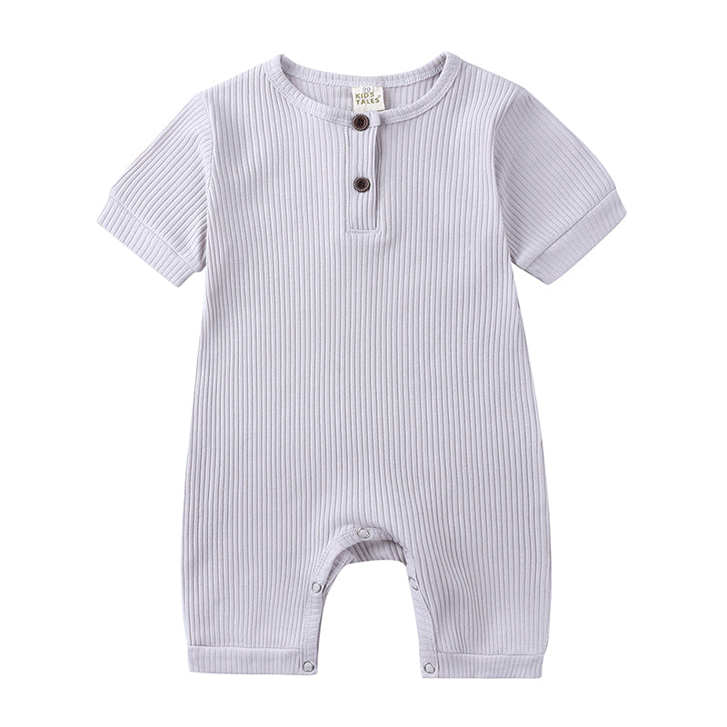 Mini Fashion™ - Luftig&Atmungsaktiv - Baby Strampler Grau / 100 (18-24 Monate) | Pädagogisches Holzspielzeug von Mein Kleines Baby