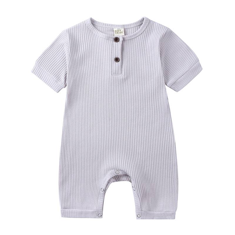 Mini Fashion™ - Luftig&Atmungsaktiv - Baby Strampler Grau / 90 (12-18 Monate) | Pädagogisches Holzspielzeug von Mein Kleines Baby