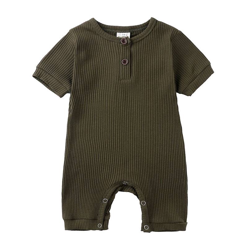 Mini Fashion™ - Luftig&Atmungsaktiv - Baby Strampler Grün / 60 (0-3 Monate) | Pädagogisches Holzspielzeug von Mein Kleines Baby