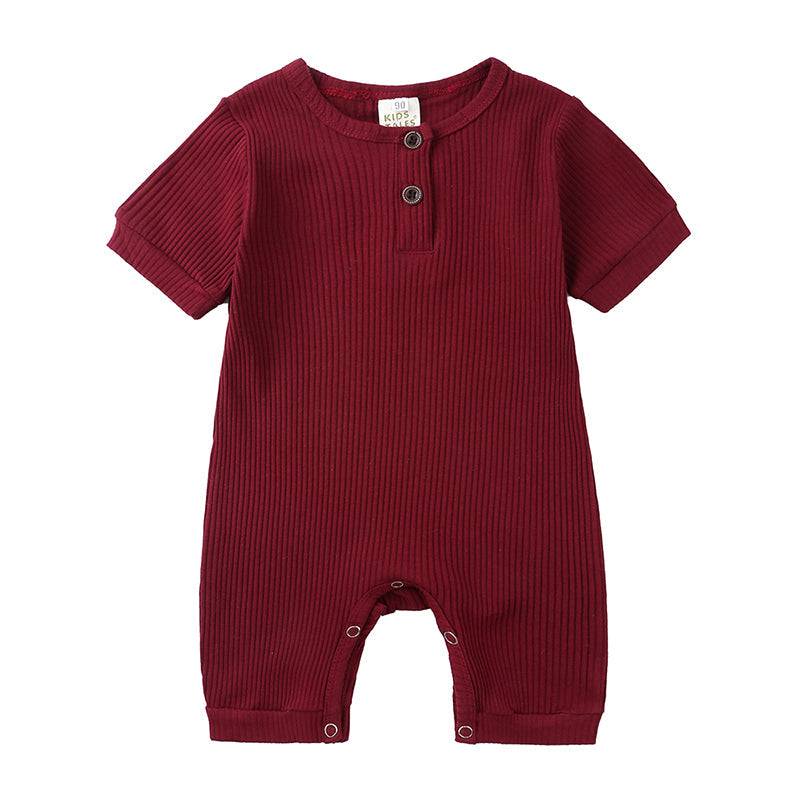 Mini Fashion™ - Luftig&Atmungsaktiv - Baby Strampler Rot / 100 (18-24 Monate) | Pädagogisches Holzspielzeug von Mein Kleines Baby