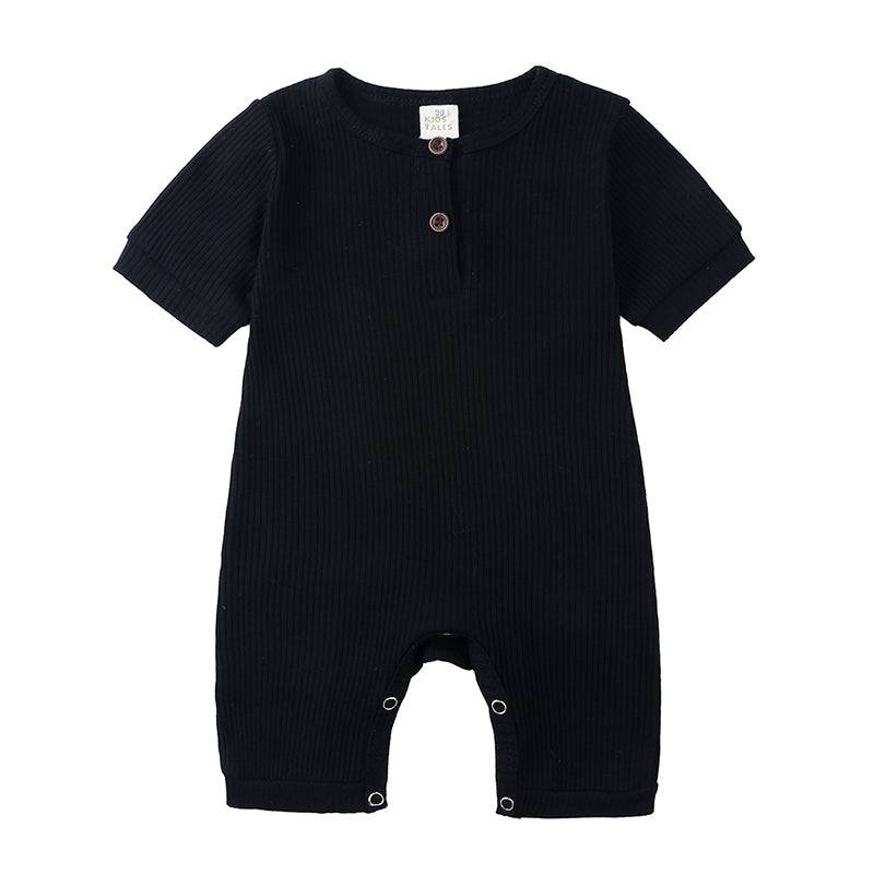 Mini Fashion™ - Luftig&Atmungsaktiv - Baby Strampler Schwarz / 100 (18-24 Monate) | Pädagogisches Holzspielzeug von Mein Kleines Baby