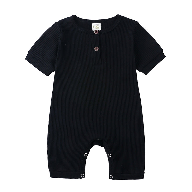 Mini Fashion™ - Luftig&Atmungsaktiv - Baby Strampler Schwarz / 60 (0-3 Monate) | Pädagogisches Holzspielzeug von Mein Kleines Baby