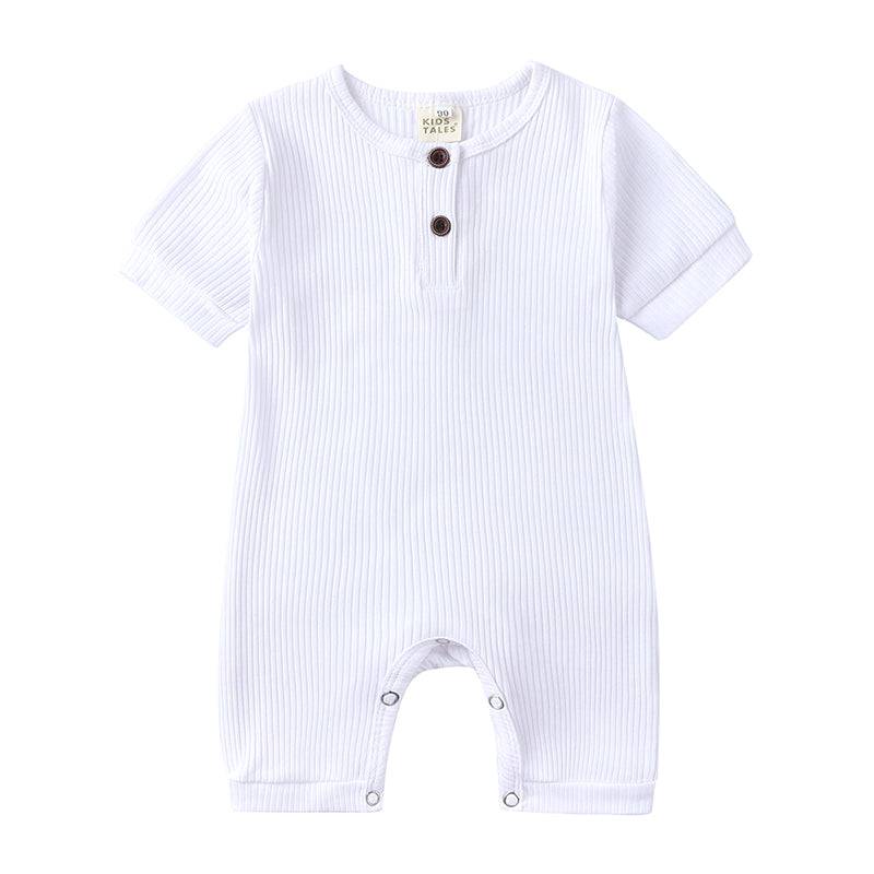 Mini Fashion™ - Luftig&Atmungsaktiv - Baby Strampler Weiß / 80 (6-12 Monate) | Pädagogisches Holzspielzeug von Mein Kleines Baby