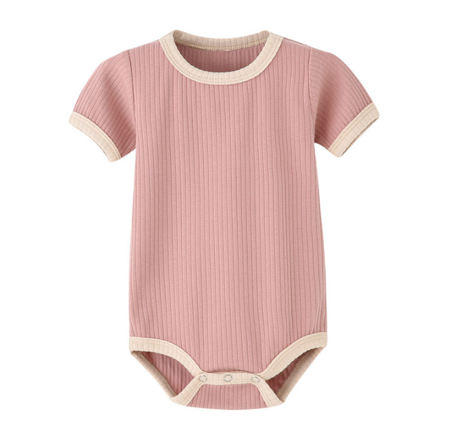 Mini Fashion™ - Lustige Farbkombinationen - Baby-Strampler Staubiges Rosa / 50 (0-3 Monate) | Pädagogisches Holzspielzeug von Mein Kleines Baby