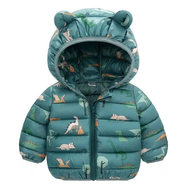 Mini Fashion™ - Polyester Wintermantel mit Kapuze Grün / 90 (2-3 Jahre) | Pädagogisches Holzspielzeug von Mein Kleines Baby