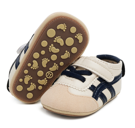 Mini Fashion™ - Rutschfeste Sohlen - Baby Sportschuhe Dunkelblau / 16 (0-6 Monate) | Pädagogisches Holzspielzeug von Mein Kleines Baby