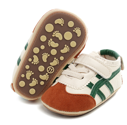 Mini Fashion™ - Rutschfeste Sohlen - Baby Sportschuhe Grün / 16 (0-6 Monate) | Pädagogisches Holzspielzeug von Mein Kleines Baby